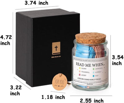 Handmade Bible Verse Jar (90 Days of Comfort & Faith with Gift Box)