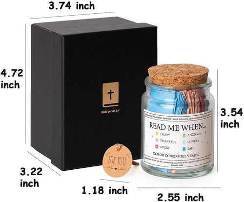 Handmade Bible Verse Jar (90 Days of Comfort & Faith with Gift Box)