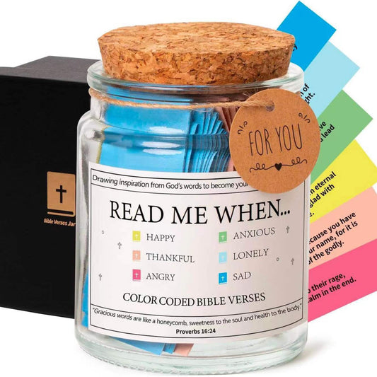 Handmade Bible Verse Jar (90 Days of Comfort & Faith with Gift Box)
